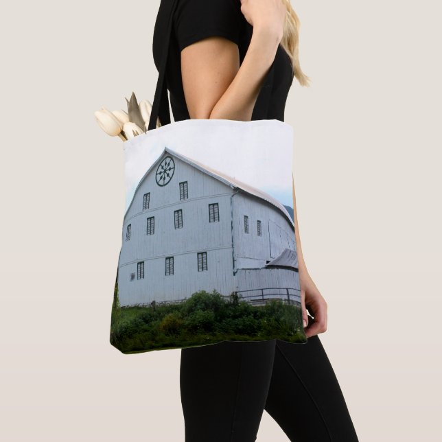 Bolsa Tote Farmhouse and Barn with Hex Sign (Close Up)
