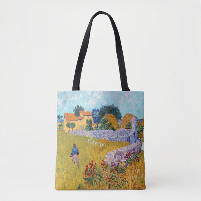 Bolsa Tote Farmhouse in Provence, Van Gogh (Frente)