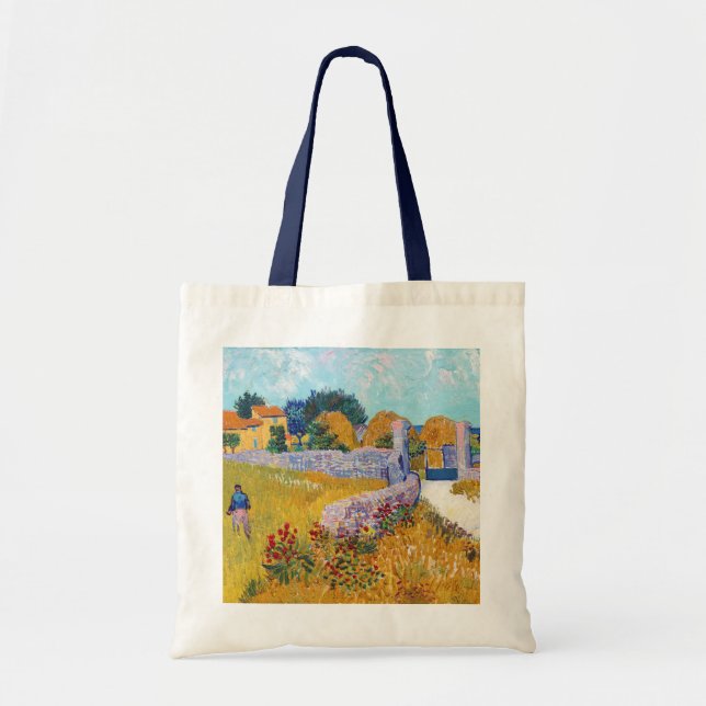 Bolsa Tote Farmhouse in Provence, Van Gogh (Frente)