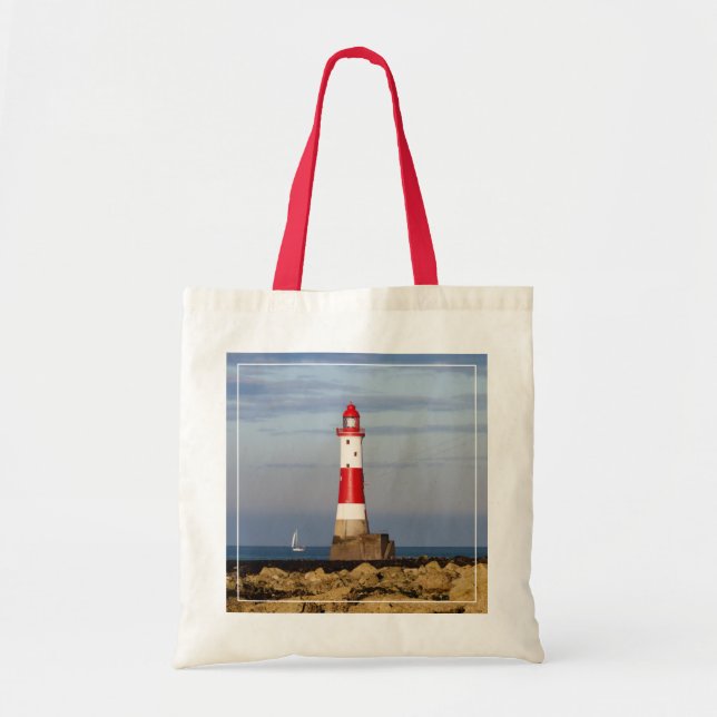 Bolsa Tote Faróis | Farol de Beachy Head Inglaterra (Frente)