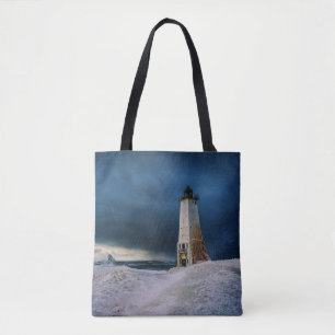 Bolsa Tote Faróis Lago Frankfort Lighthouse Michigan