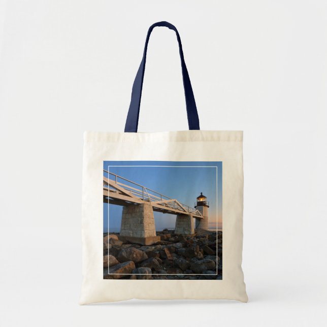 Bolsa Tote Faróis | Porta Clyde Maine Lighthouse (Frente)