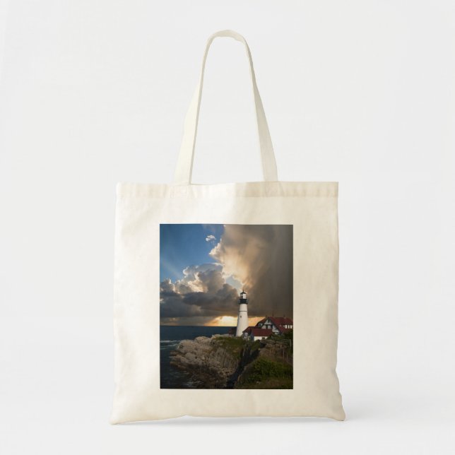 Bolsa Tote Farol com vista para o Oceano Tote Bag (Frente)
