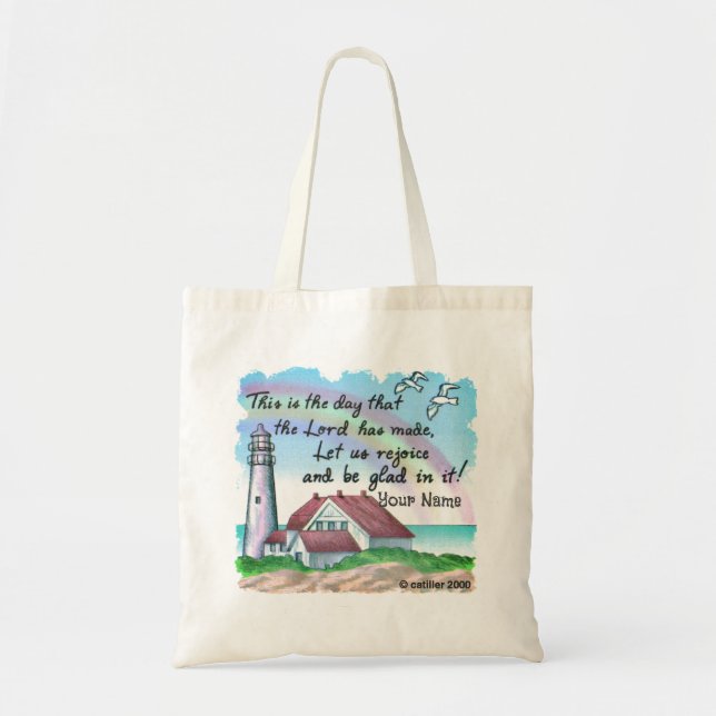 Bolsa Tote Farol Cristão Rejubile (Frente)