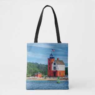 Bolsa Tote Farol da Ilha Round