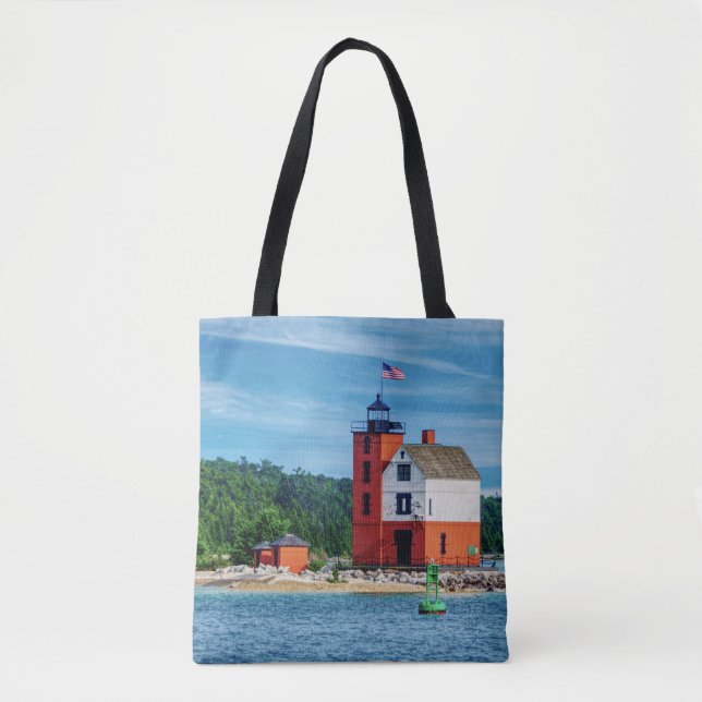 Bolsa Tote Farol da Ilha Round (Frente)