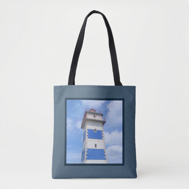Bolsa Tote Farol de aquarela (Frente)