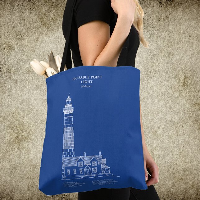 Bolsa Tote Farol de Big Sable Point - Michigan – DC (Big Sable Point Lighthouse - Michigan – AD. Tote Bag)