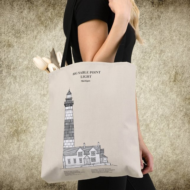 Bolsa Tote Farol de Big Sable Point - Michigan - SBD (Big Sable Point Lighthouse - Michigan - SBD. Tote Bag)