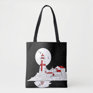 Bolsa Tote Farol de Cabeça Quadrada Oriental
