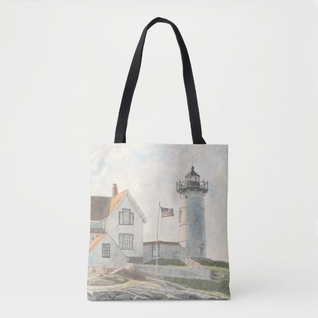 Bolsa Tote Farol de Cape Neddick (Frente)