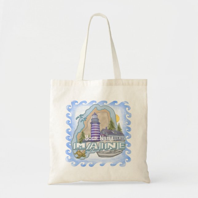 Bolsa Tote Farol de Maine  (Frente)