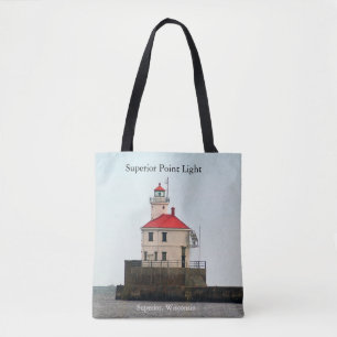 Bolsa Tote Farol de ponto superior em toda a mala