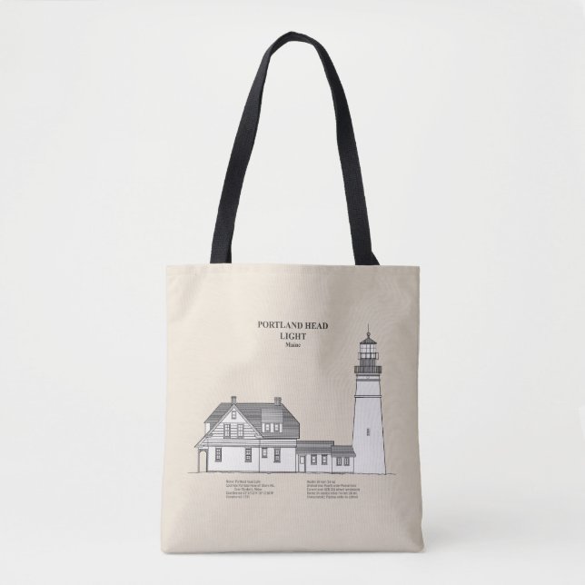 Bolsa Tote Farol de Portland Head - Maine - SBD (Frente)