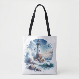 Bolsa Tote Farol de praia costeira