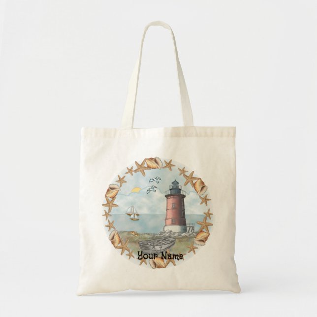 Bolsa Tote Farol Delaware Shells  (Frente)