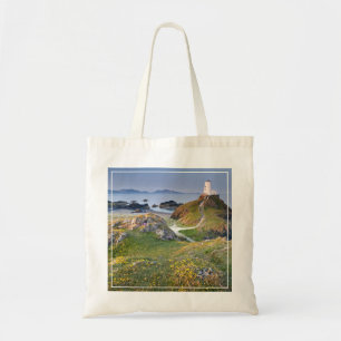 Bolsa Tote Farol do Mawr de Twr na ilha de Llanddwyn