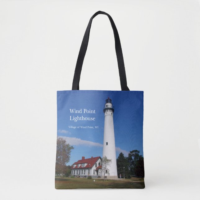 Bolsa Tote Farol do Wind Point por toda a mala (Frente)