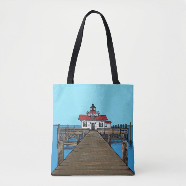 Bolsa Tote Farol dos pântanos de Roanoke (Frente)