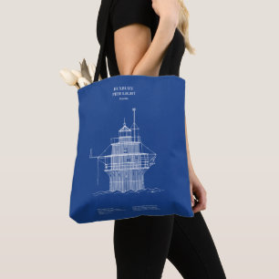 Bolsa Tote Farol Duxbury Pier Light - Massachusetts - AD
