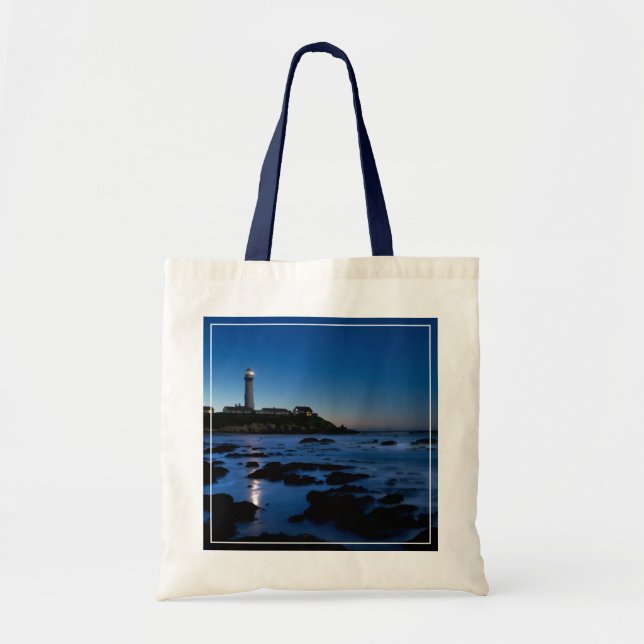 Bolsa Tote Farol | Half Moon Bay do ponto do pombo, Ca (Frente)