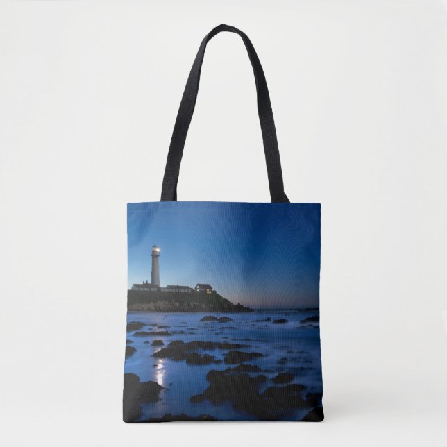 Bolsa Tote Farol | Half Moon Bay do ponto do pombo, Ca (Frente)