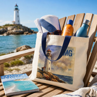 Bolsa Tote Farol Náutico Monograma