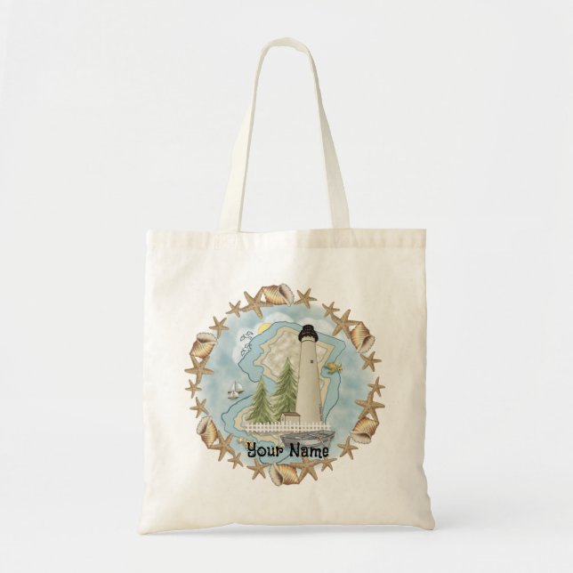 Bolsa Tote Farol New Jersey Shells  (Frente)