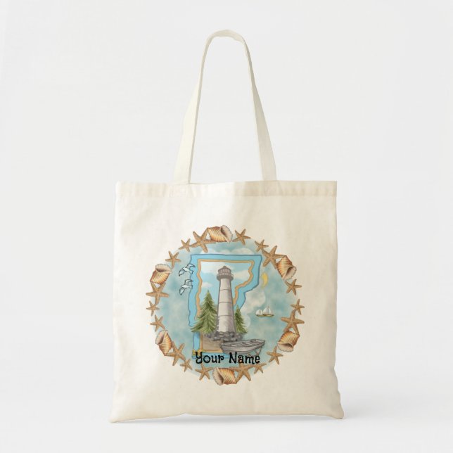 Bolsa Tote Farol Vermont Shells (Frente)