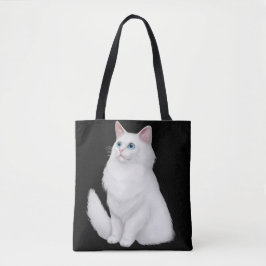 Bolsa Tote Farrah a sacola branca do gato persa