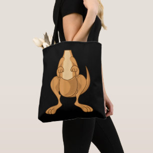 Bolsa Tote Farto Disfarce de Canguru Fácil DIY de Halloween D