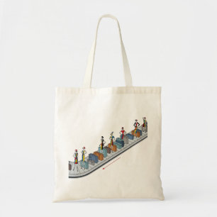 Bolsa Tote Fashion Figures com bagagem na correia transportad