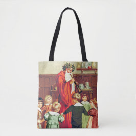 Bolsa Tote Father Christmas Blowing The Horn