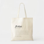 Bolsa Tote Father Dictionary Definition Personalized Gift<br><div class="desc">For any further customisation or any other matching items,  please feel free to contact me at yellowfebstudio@gmail.com</div>
