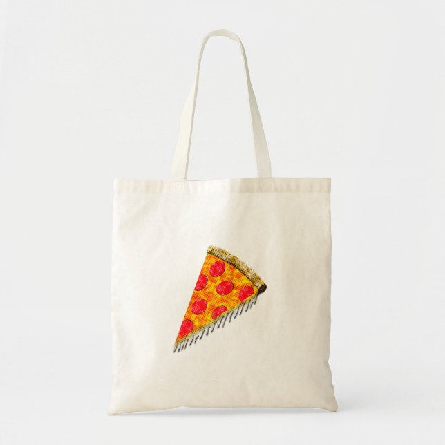 Bolsa Tote Fatia de pizza de anúncio de vinheta (Frente)