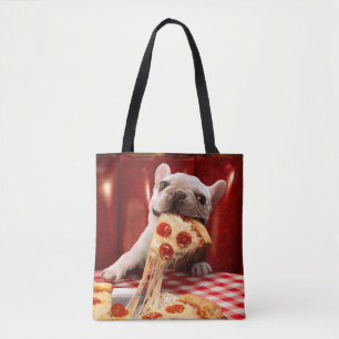 Bolsa Tote Fatia De Pizza De Comida De Cão