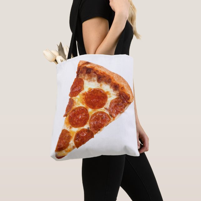 Bolsa Tote Fatia de pizza de pepperoni clássica derretida do  (Close Up)