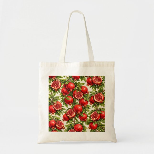 Bolsa Tote Fatia de Romã Botânica (Frente)