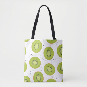 Bolsa Tote Fatias de fruta de Kiwi, ilustração perfeita.
