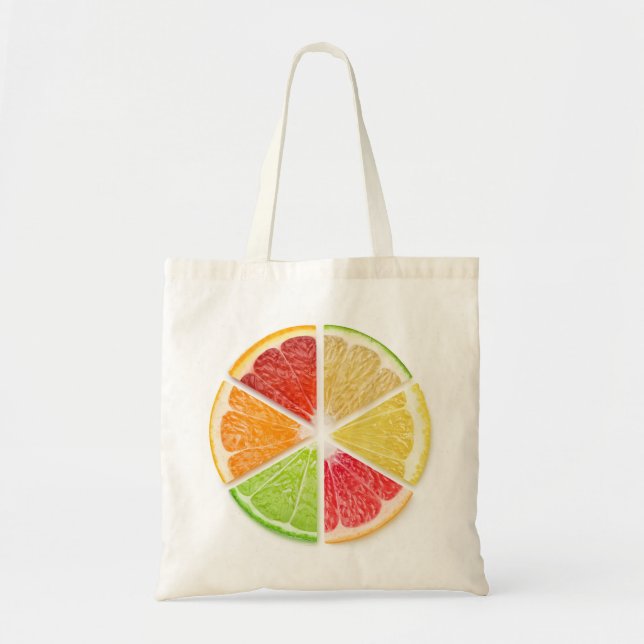 Bolsa Tote Fatias de frutas de citrinos (Frente)