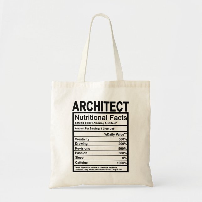 Bolsa Tote Fatos Nutricionais de Arquiteto (Frente)