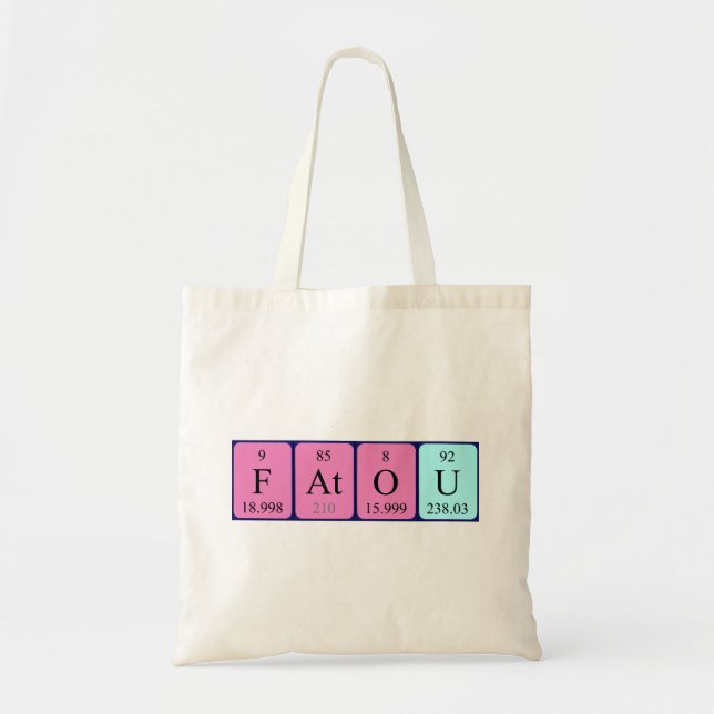 Bolsa Tote Fatou: nome periódico da mesa tote saco (Frente)
