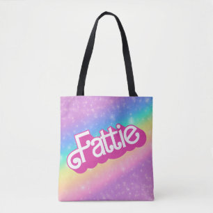 Bolsa Tote Fattie Plus Size Rainbow Retro 90's Nostalgia Pink