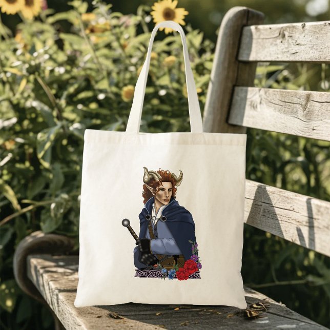 Bolsa Tote Fauno Fae Hornudo Fantasia  (Criador carregado)