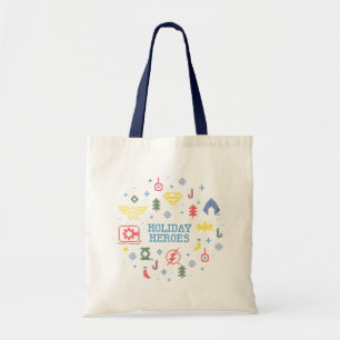 Bolsa Tote Faux Cross Stitch da Liga da Justiça "Holiday Her