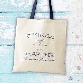 Bolsa Tote Favor da Bachelorette Praia Bikinis & Martinis