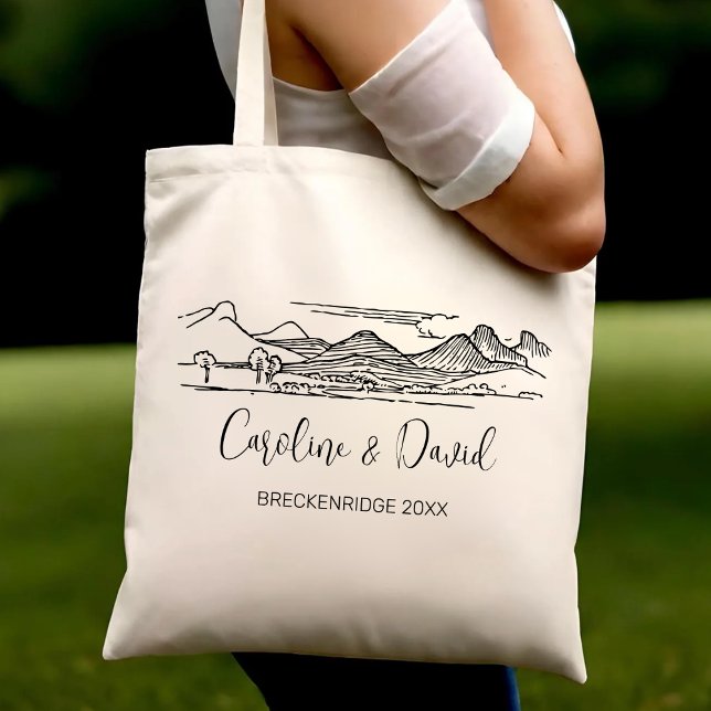 Bolsa Tote Favor de Casamento Personalizado de Boas-Vindas de (Criador carregado)