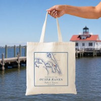 Favor de casamento Pirate's Cove Manteo Mapa Outer