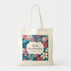 Bolsa Tote Favor de Chuveiro de Noiva Tropical Luau