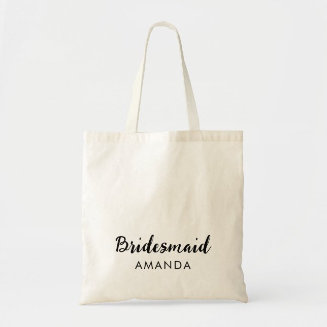 Bolsa Tote Favor do Partido de Casamento de Bridesmaid Elegan (Frente)